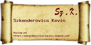 Szkenderovics Kevin névjegykártya